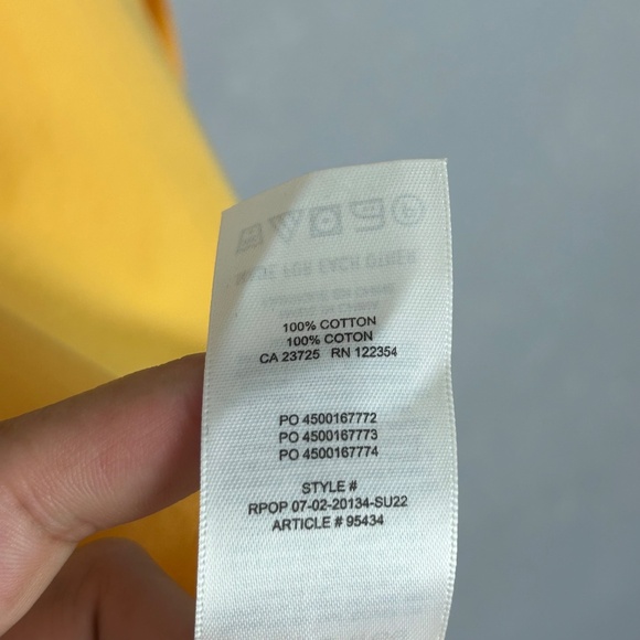 Aritzia Wilfred Free size 2XL long sleeve button up poplin relaxed yellow NEW - Picture 13 of 13